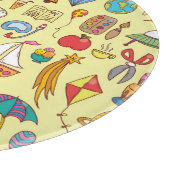 Handgetekende doodle kinder: patroon. snijplank (Hoek)