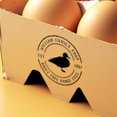 Handgetekende Duck & Round Boerderij - Eierkarton Zelfinktende Stempel