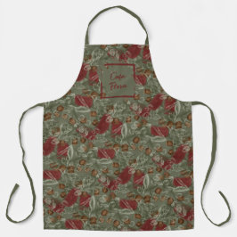 Handgetekende Eucalyptus & Bottlebrush Australiana Schort