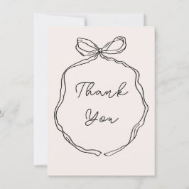 Handgetekende Fantasievolle Lintrand Bedankkaart