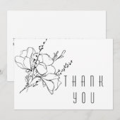 Handgetekende Floral II Spray Funeral Bedankt (Voorkant / Achterkant)