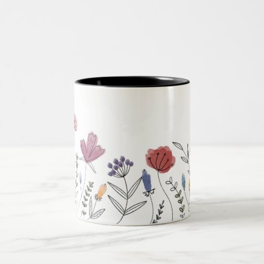 Handgetekende Floral Mok (Center)