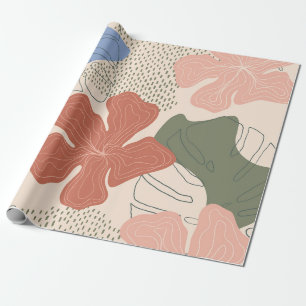 Handgetekende florale naadloos patroon, creatieve  cadeaupapier