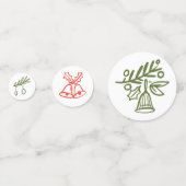 Handgetekende gekrabbelde speelse Doodles Holiday Confetti (Voorkanten)