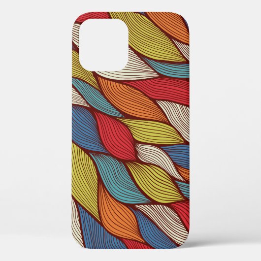 Handgetekende golven: Abstracte naadloze achtergro Case-Mate iPhone Case (Achterkant)