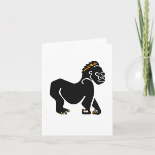 Handgetekende GORILLA -Wildlife -Primate - Aap Kaart