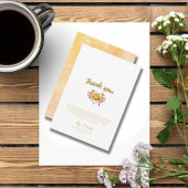 Handgetekende gouden Petten perzik afstuderen Bedankkaart