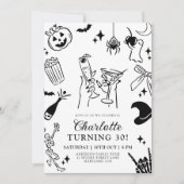 Handgetekende Halloween 30e verjaardag Kaart (Voorkant)