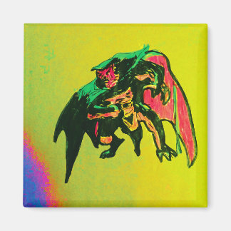 Handgetekende Halloween Gargoyle Magneet 2inx2in