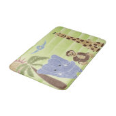 Handgetekende handbeschilderde Cute Safari Animals Badmat (Gekanteld)
