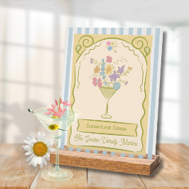 Handgetekende handtekening Drink Seed Packet Sign Acryl Bord