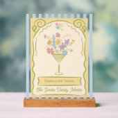 Handgetekende handtekening Drink Seed Packet Sign Acryl Bord (Neutraal)