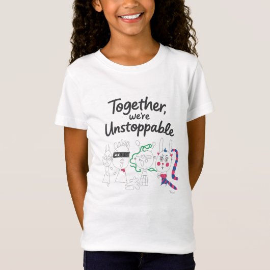 Handgetekende Hero Squad T-shirt – Pencil Style Co (Voorkant)