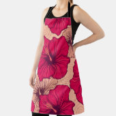 Handgetekende Hibiscusbloemen Schort (Insitu)