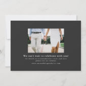 Handgetekende horizontale foto Save the Date Kaart (Achterkant)