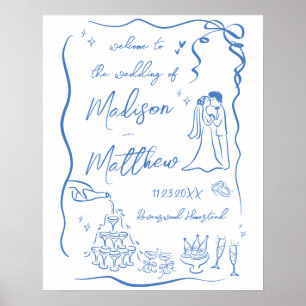 Handgetekende Illustraties Tekeningen Trouw Welkom Poster