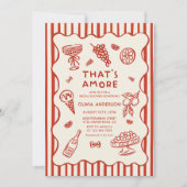 Handgetekende Italiaan Dat is Amore Vrijgezellenfe Kaart (Voorkant)