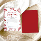 Handgetekende Italiaans Baby shower raden het Baby Kaart