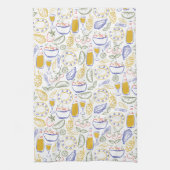 Handgetekende Italiaanse gerechten Theedoek (Verticaal)