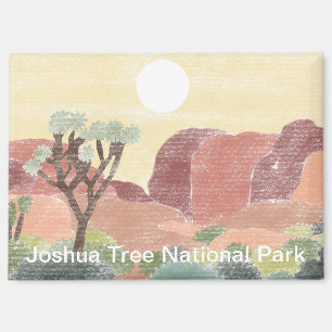 Handgetekende Joshua Tree National Park-magneet Magneet