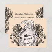 Handgetekende kennisgeving thuisbeweging kaart (Voorkant / Achterkant)