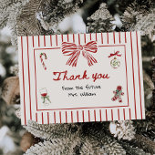 Handgetekende Kerst Bruidsdouche Bedankkaart