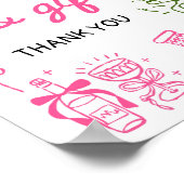 Handgetekende kerst bruidsshower kaarten en cadeau poster (Hoek)