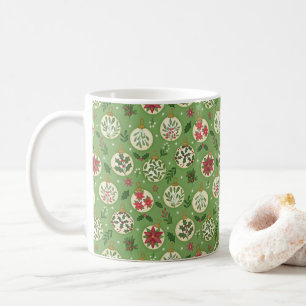 Handgetekende kerstbal koffiemok