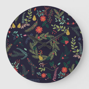 Handgetekende kerstbloemen: collectie grote klok