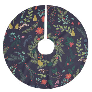 Handgetekende kerstbloemen:  collectie kerstboom rok