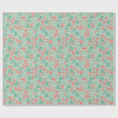 Handgetekende kerstboom Evergreen Pine Needles Cadeaupapier (Vlak)