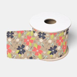 Handgetekende Kerstmis met de rode witte marine va Grosgrain Lint