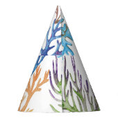 Handgetekende koralen: onderwater zee. feesthoedjes (Achterkant)