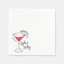 Handgetekende kosmopolitische cocktail