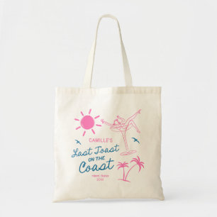 Handgetekende laatste toast strand bachelorette Ca Tote Bag