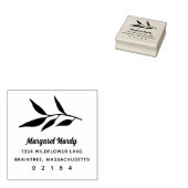 Handgetekende Laurel Branch Return-adres Rubberstempel (Gestempeld)