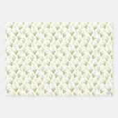 Handgetekende Lelie van de Vallei Lente Bloemen Inpakpapier Vel (Voorkant)
