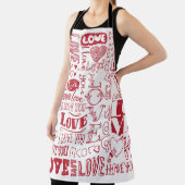 handgetekende liefdesdoodles  schort (Insitu)