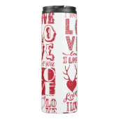 handgetekende liefdesdoodles  thermosbeker (Achterkant)