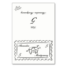 Handgetekende maaltijdkeuze-huwelijkskaart