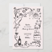 Handgetekende Maid of Honor Proposal Kaart (Voorkant)