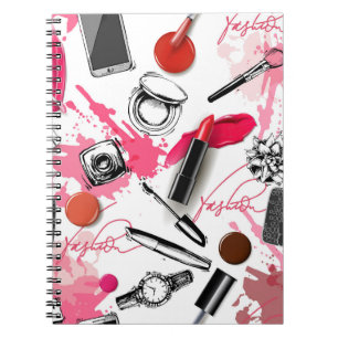 Handgetekende make-up,  grafisch patroon. notitieboek