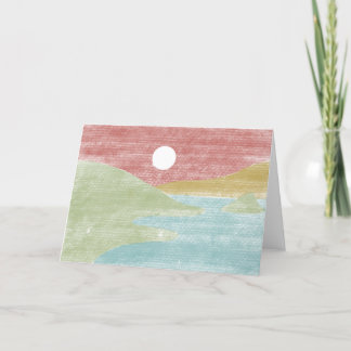 Handgetekende minimalistische landschapsarchitectu bedankkaart