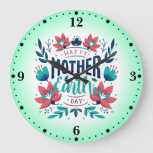 Handgetekende Moeder Aarde Dag Design-23184 Grote Klok