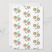 Handgetekende Oranje Botanische Bruiloftsdouche Ru Kaart (Achterkant)