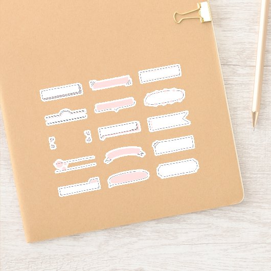 Handgetekende Planner Frame Stickers (Notitieboek)