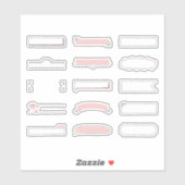Handgetekende Planner Frame Stickers (Vel)