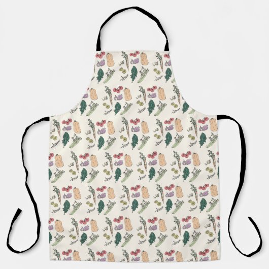 Handgetekende producten over print Schort (Voorkant)
