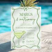 Handgetekende Retro Margs & Huwelijk Vrijgezellenf Kaart