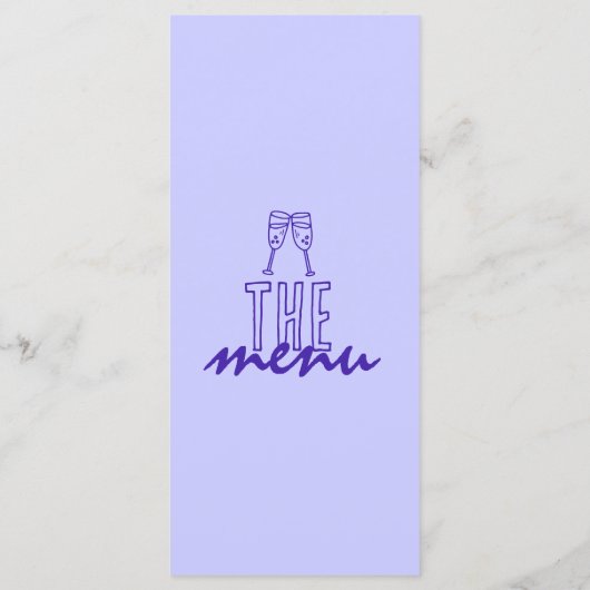 Handgetekende Retro Moderne Trouwdag Menu (Achterkant)